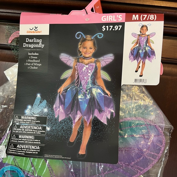 Girls “Darling Dragonfly” Costume - 7/8 - Picture 3 of 12